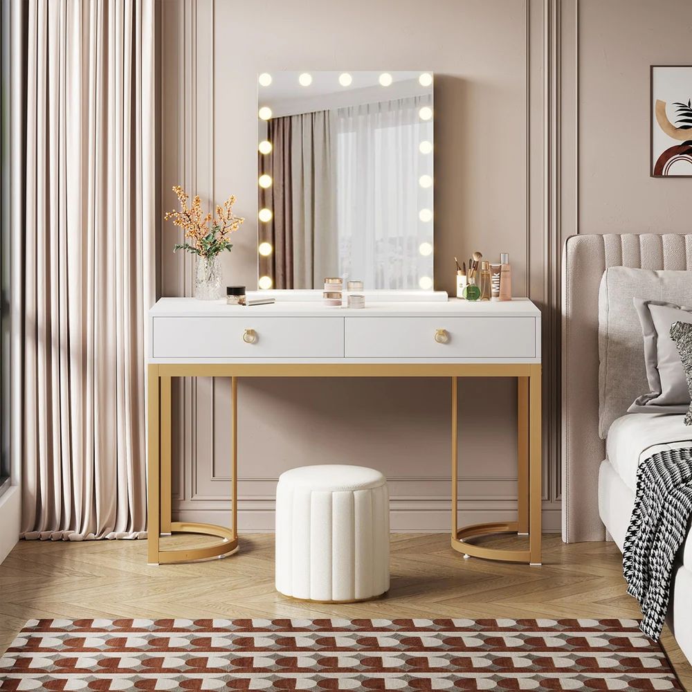 Tocador + Espejo Verónica Ventitas Home Color Blanco Tocador + Espejo Verónica Ventitas Home Color Blanco