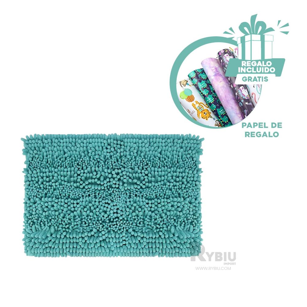 Tapete de Microfibra en Color Verde Y+Papel de Regalo
