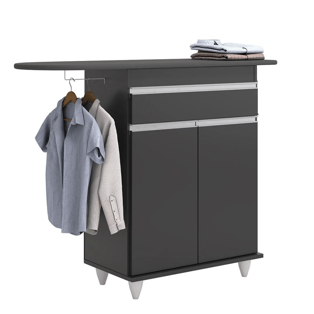 Planchador Armado Satoshi Color Negro Muebles Bonno