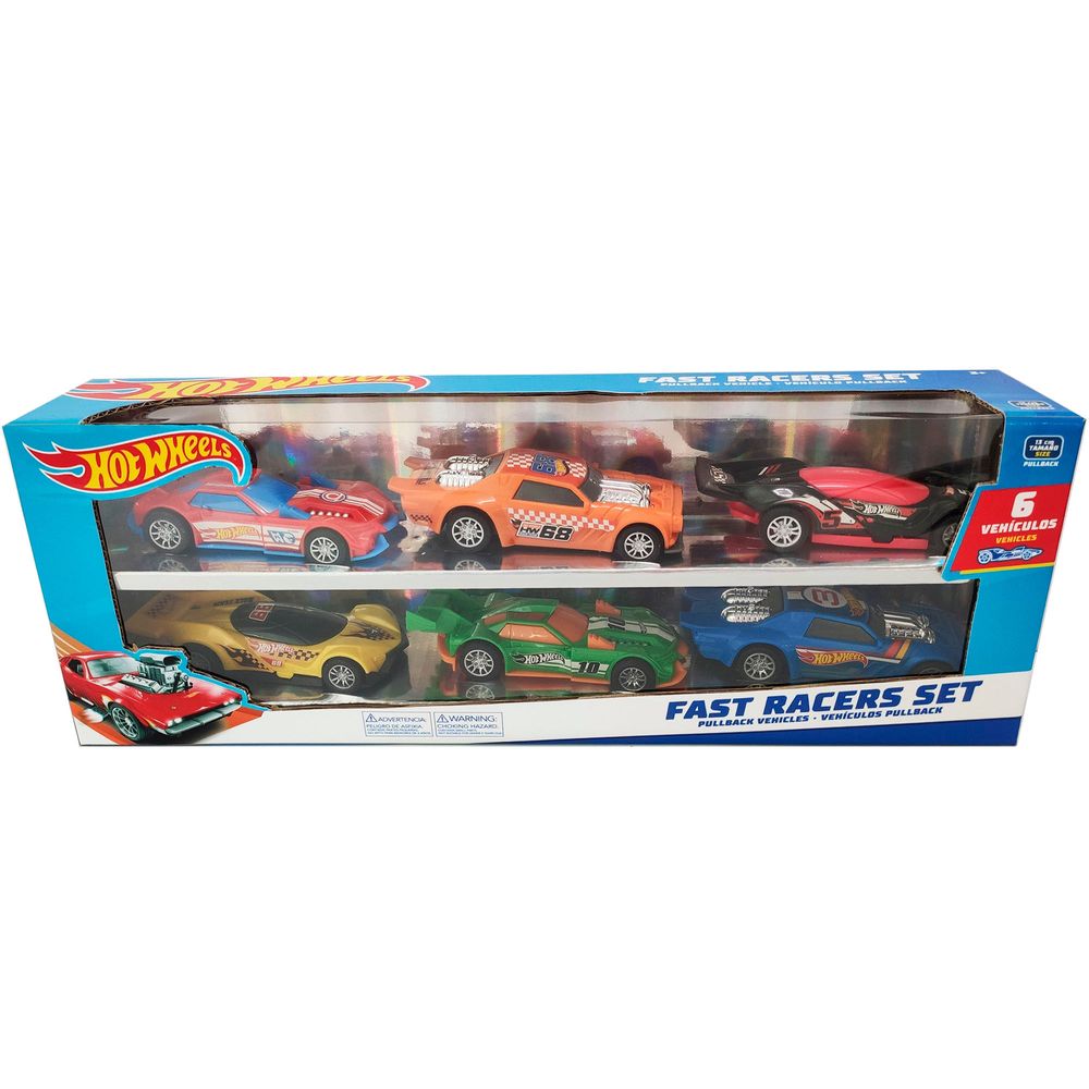 Vehículo de Juguete HOT WHEELS Pullback 13Cm Pack Oechsle