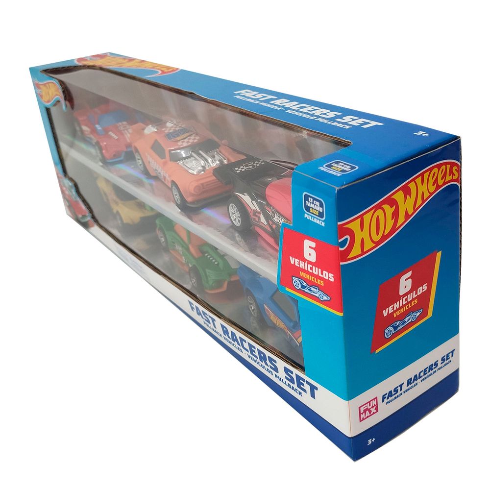 Vehículo de Juguete HOT WHEELS Pullback 13Cm Pack Oechsle