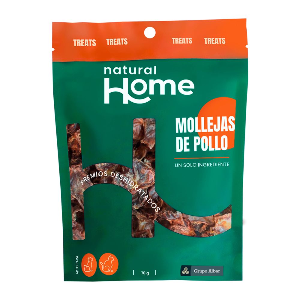 Alimento para Perro NATURAL HOME Premios Sabor Molleja de Pollo Doypack 70g