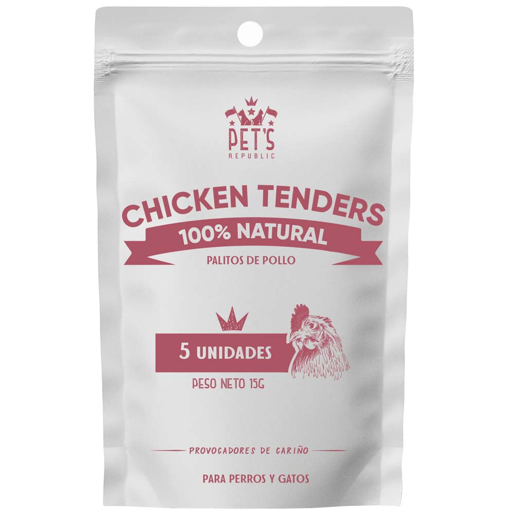 Alimento para Perro y Gato PETS REPUBLIC Snack Chicken Tenders Doypack 15g