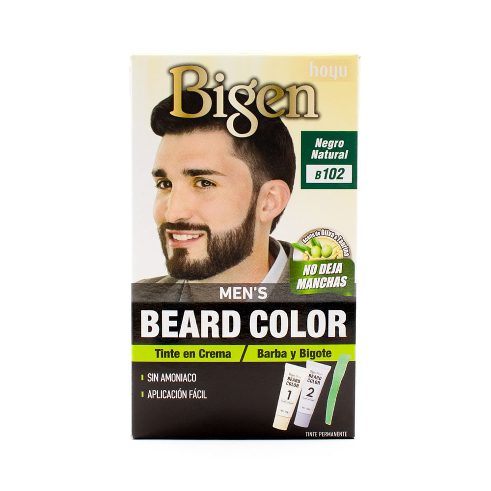 Tinte para barba y bigote en crema  Bigen Men's Beard Color  #102 Negro Natural