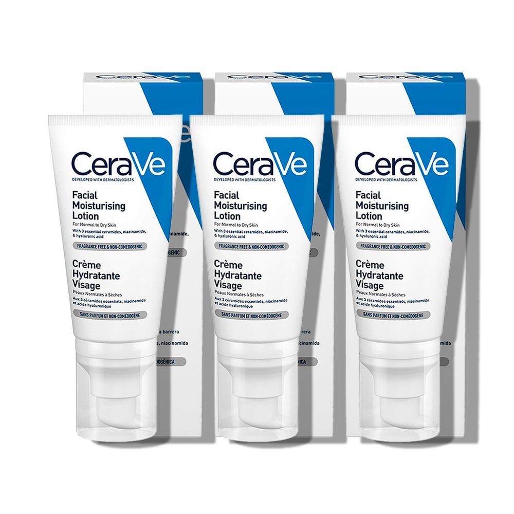 Crema Hidratante Cerave Facial PM 52ml 3 Unidades