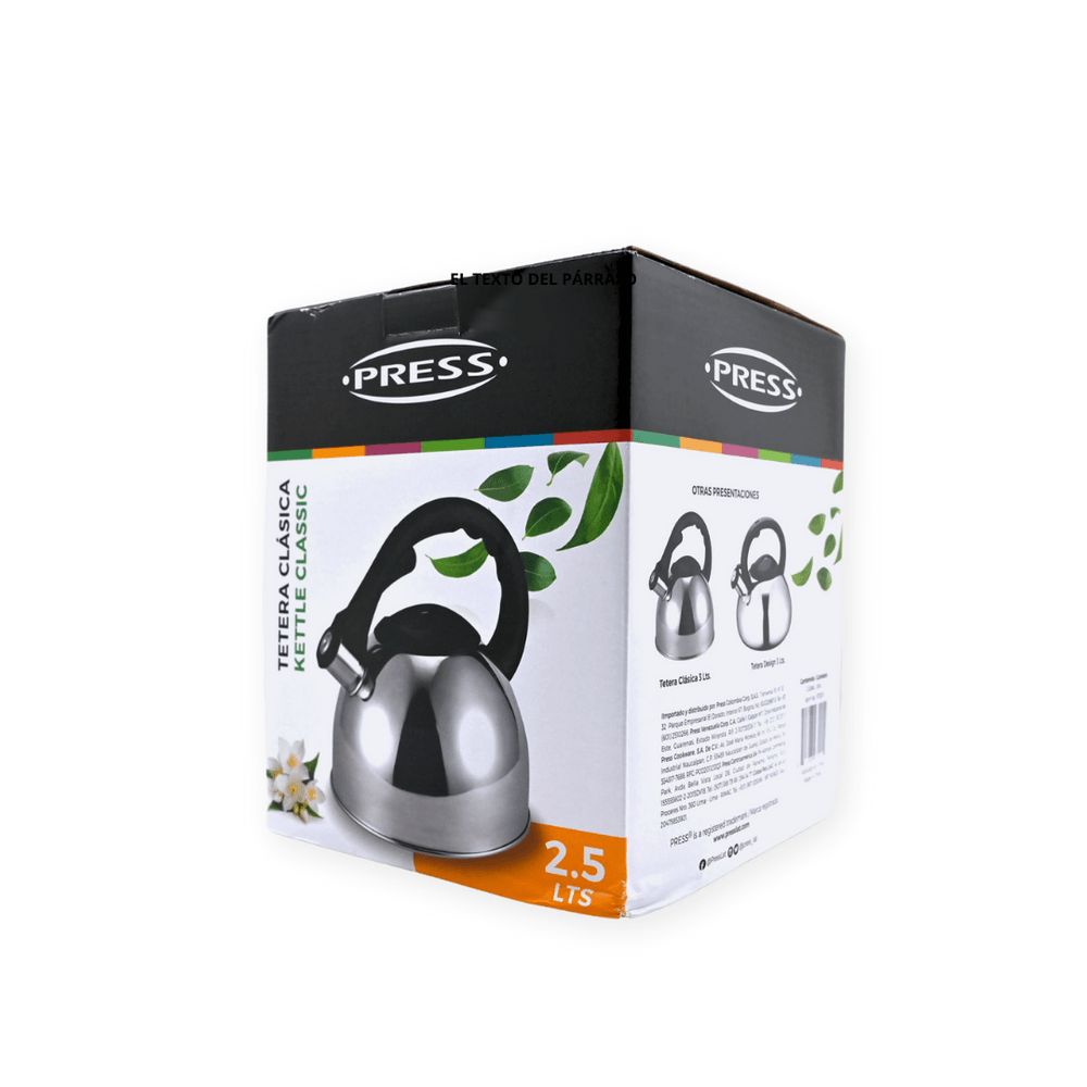 Tetera de Acero Inoxidable Classic de 2.5L - Press