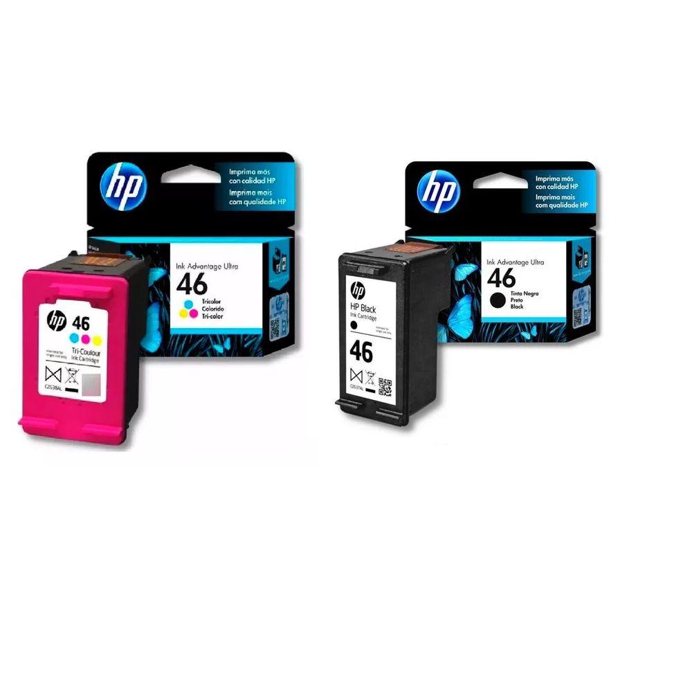 Kit Tinta HP 46 Negro Y Tricolor Original