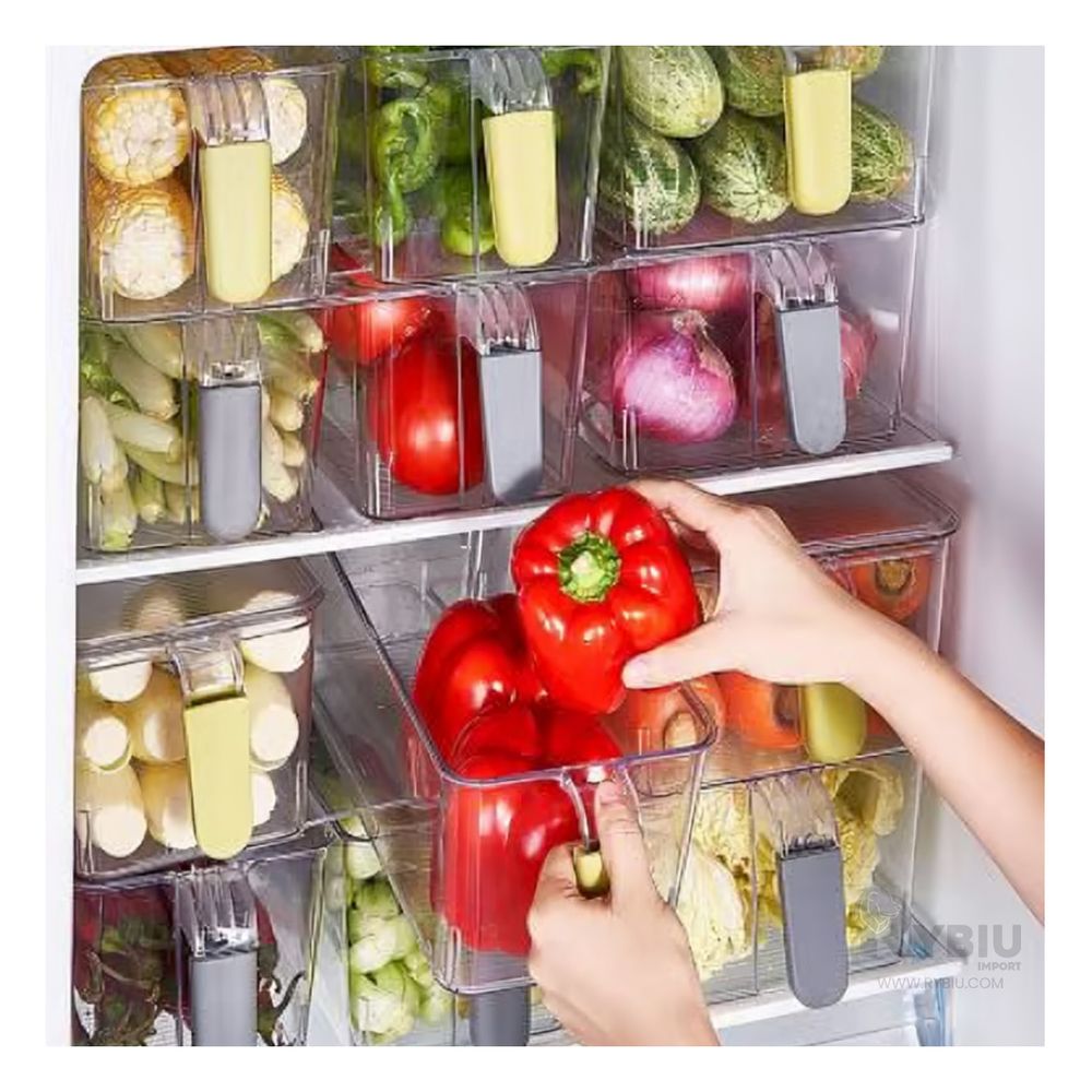 Bandeja Rectangular con Asa en Acrilico Transparente