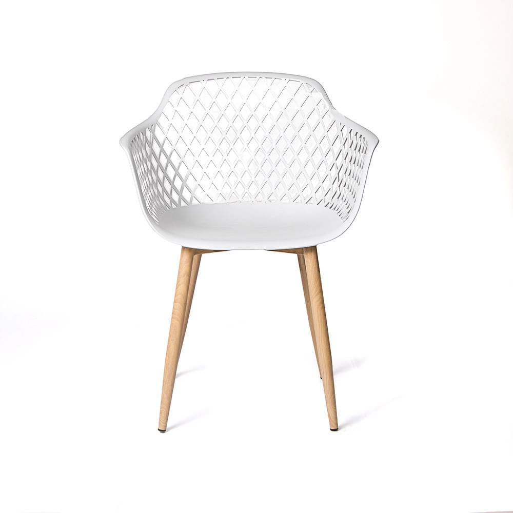 Silla con Apoyabrazos Modelo Trina Color Blanco Silla con Apoyabrazos Modelo Trina Color Blanco