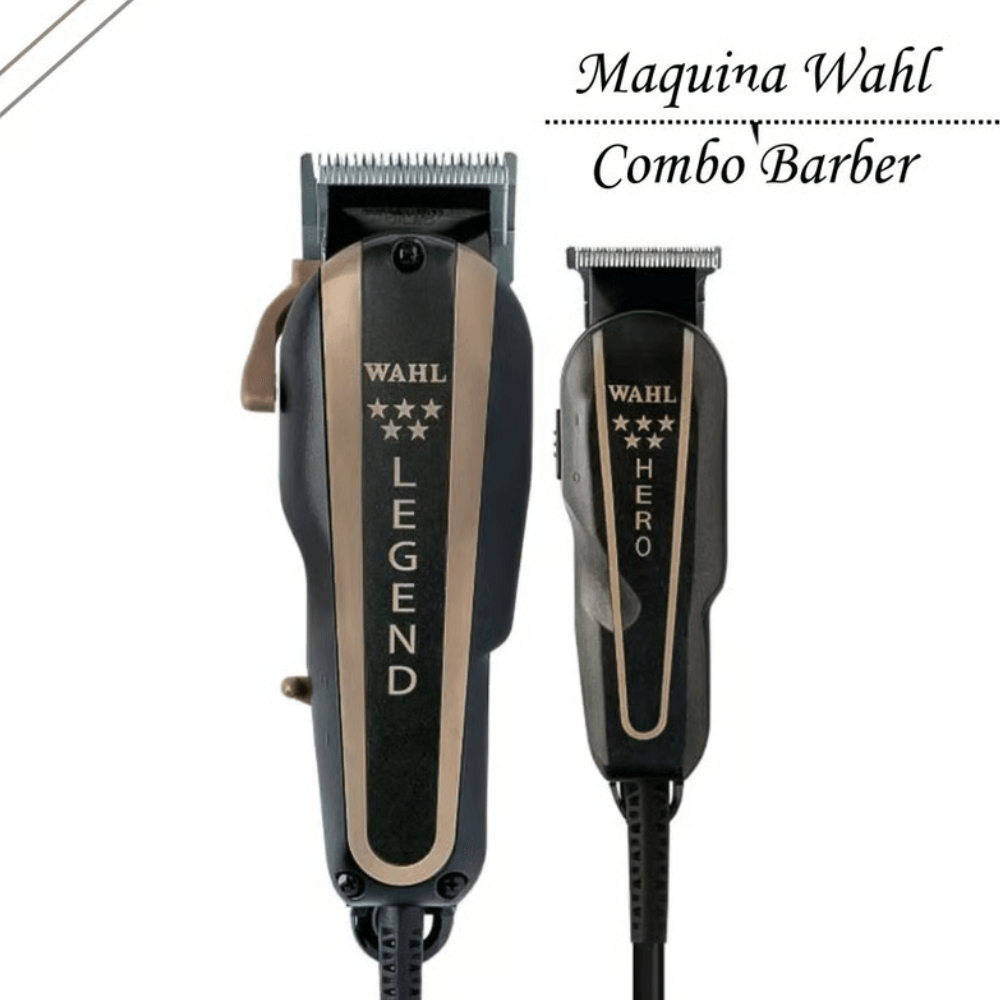 Maquina Profesional de cortar cabello Wahl Combo Barber Legend Hero.