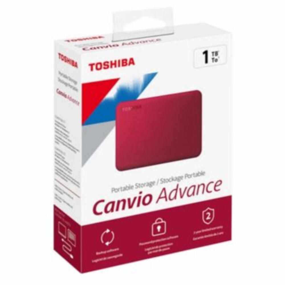 Disco Externo 1 TB Toshiba Canvio Avance Rojo