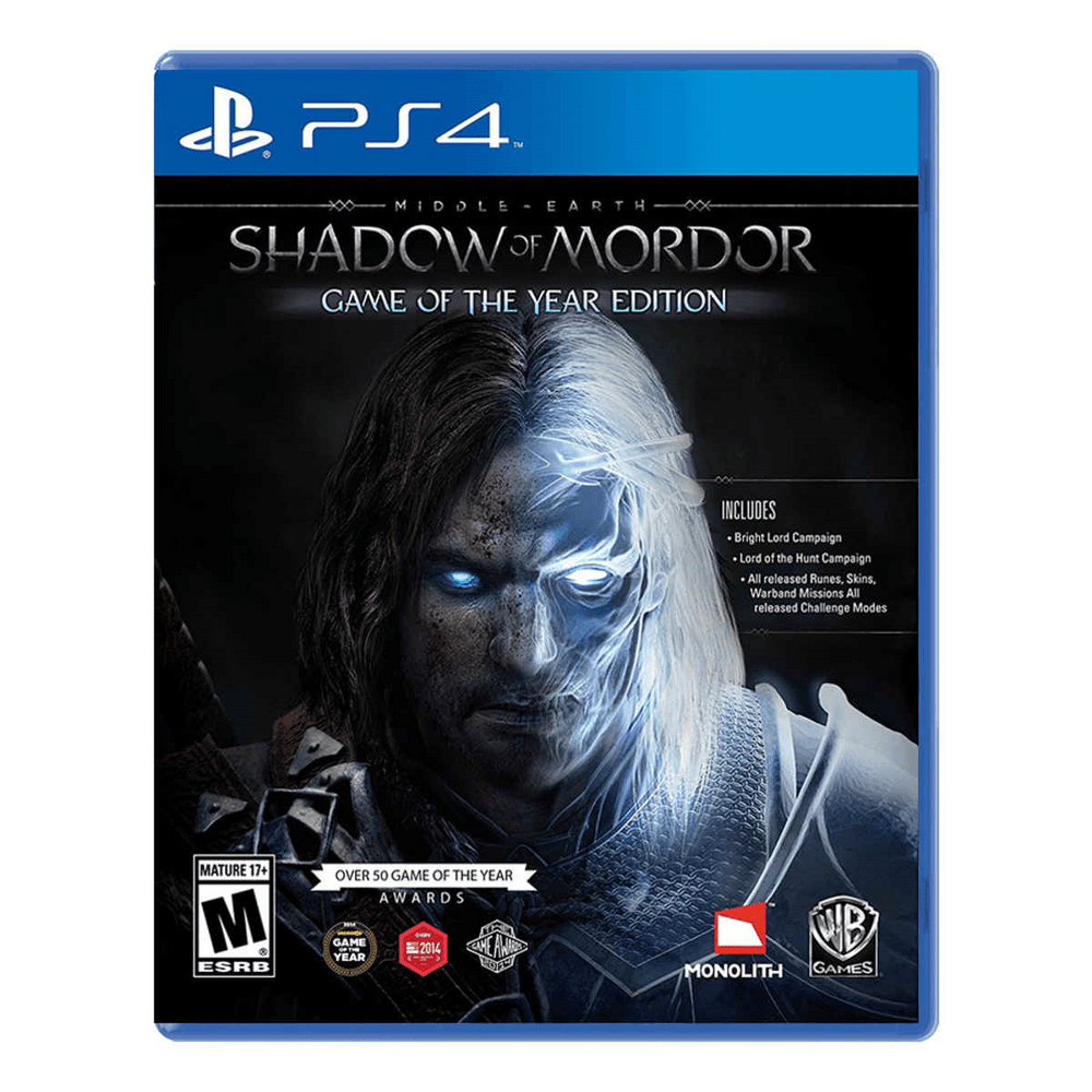 Juego Ps4 Middle Earth Shadow Of Mordor Game Of The Year Edition