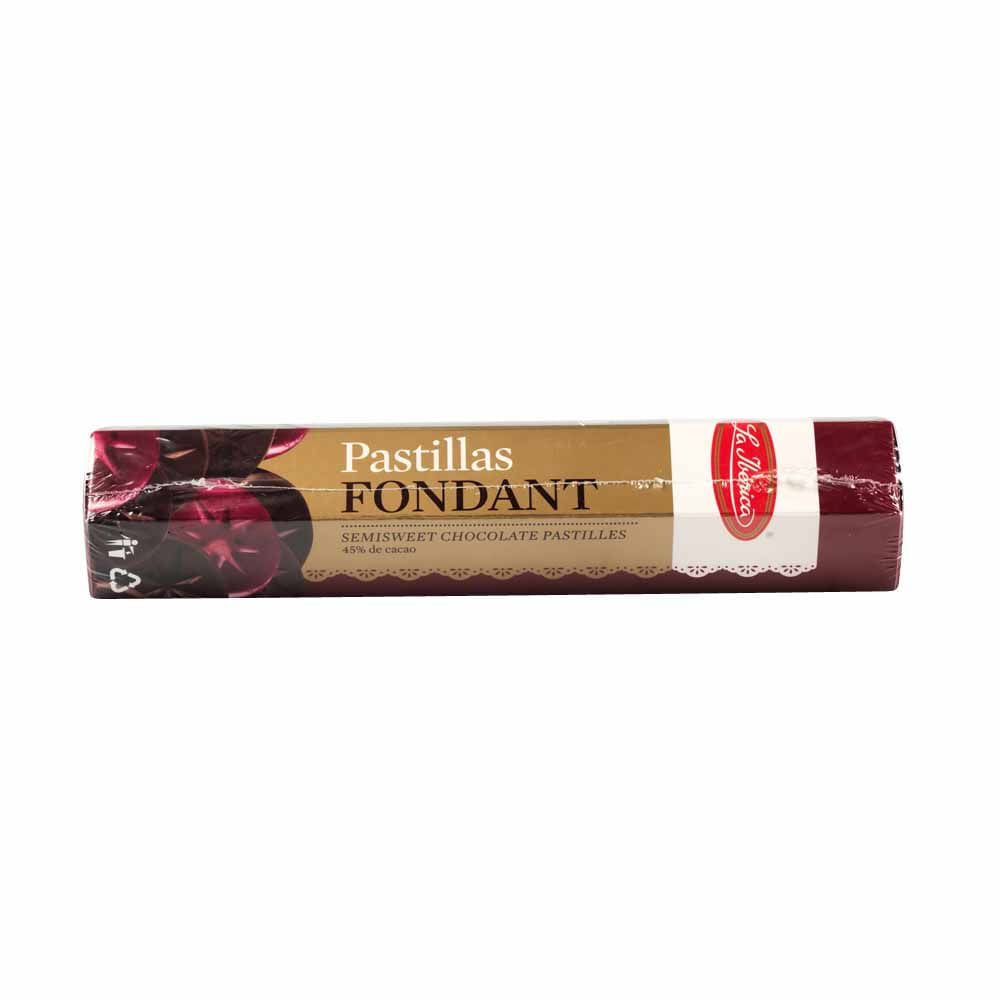 Chocolate LA IBÉRICA PASTILLAS FONDANDT Semi dulce sin leche Caja 100g