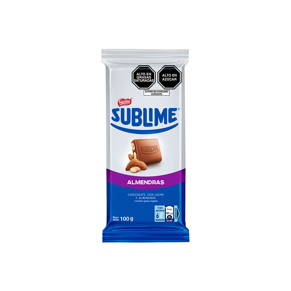 Chocolate SUBLIME Almendras Tableta 100g