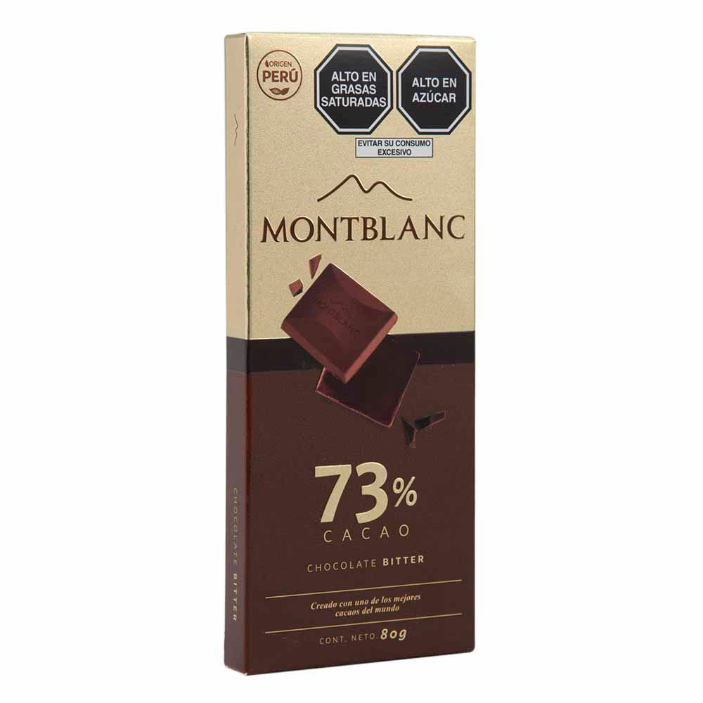 Chocolate Bitter MONTBLANC Tableta Caja 80g