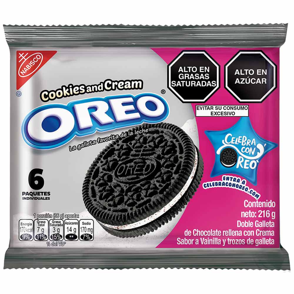Galletas OREO sabor Cookies&Cream Paquete 6un