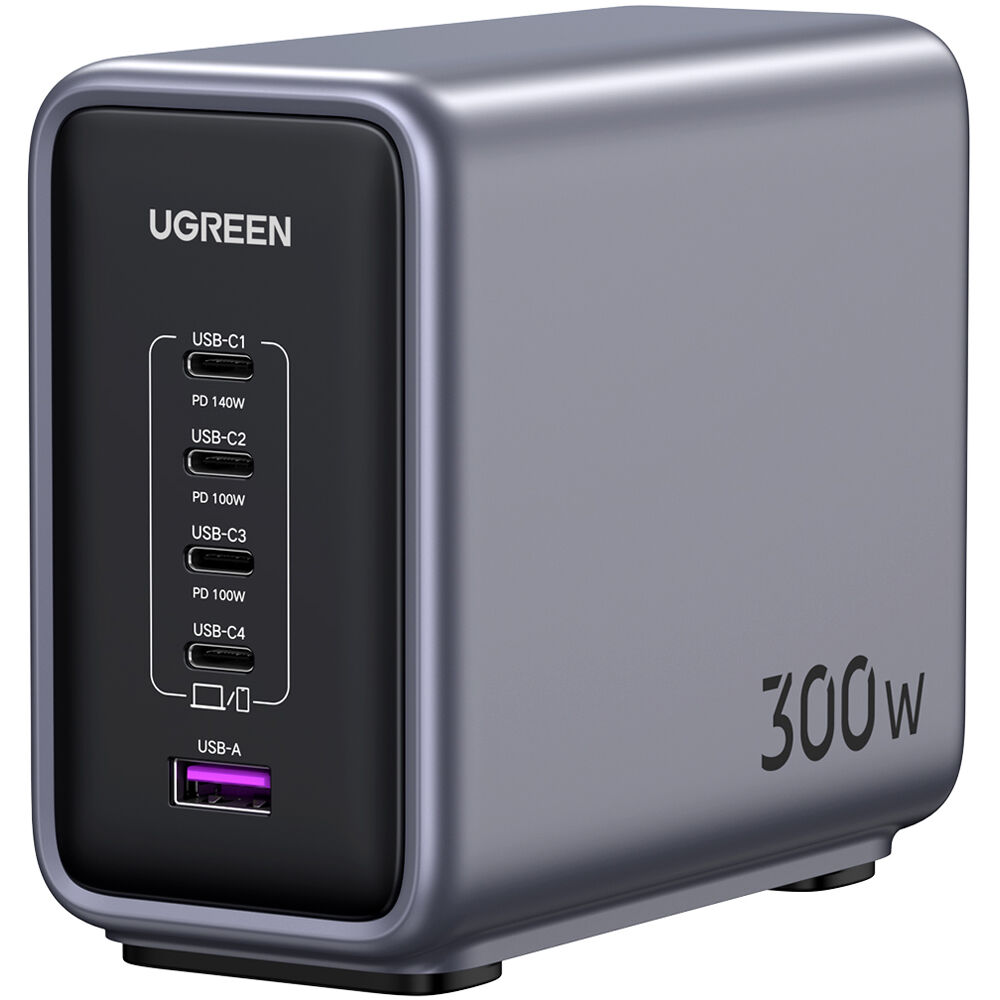 Cargador UGREEN Nexode 300W 5-Port GaN USB-C/USB-A PD 3.1 - 90872B