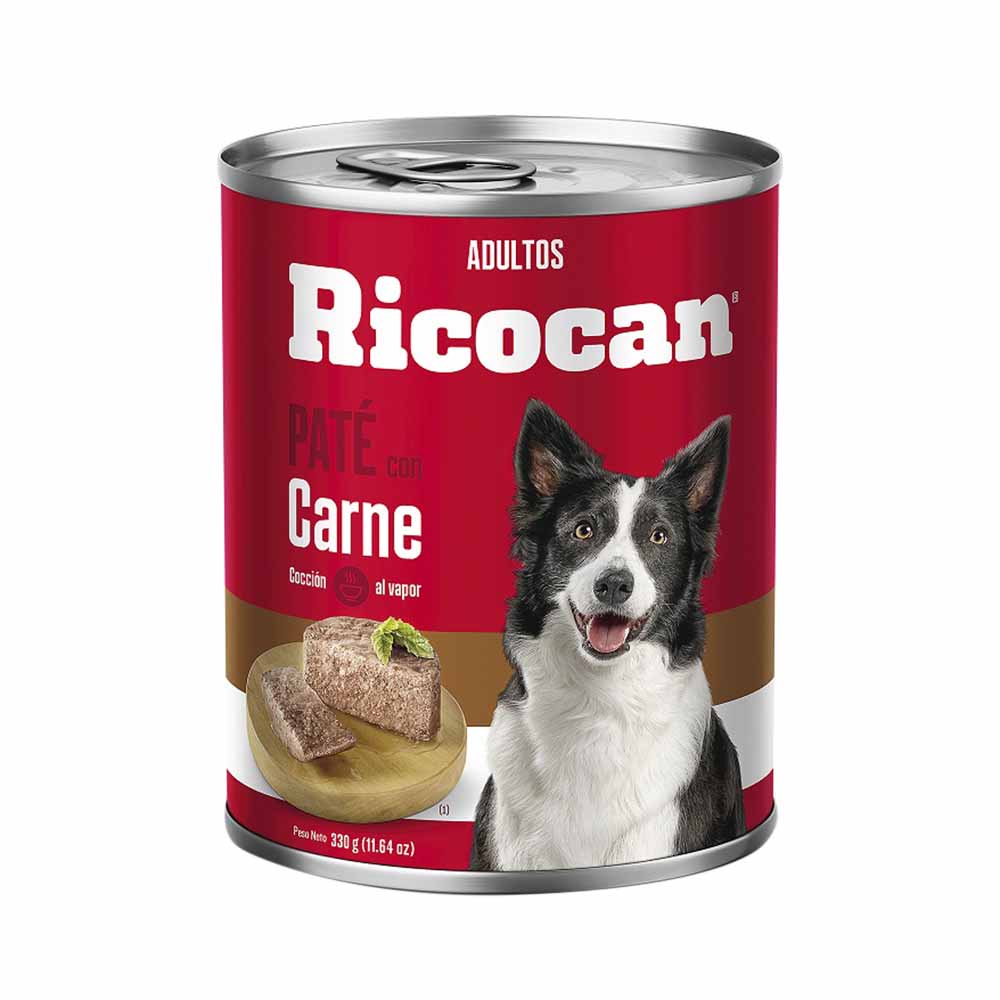 Alimento Húmedo para Perro RICOCAN Adulto Sabor Carne Lata 330g