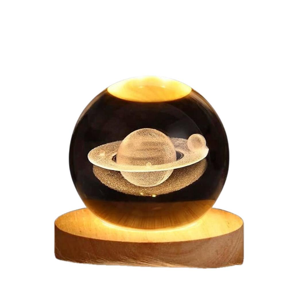 Lámpara Decorativa 3D de Esfera Saturno