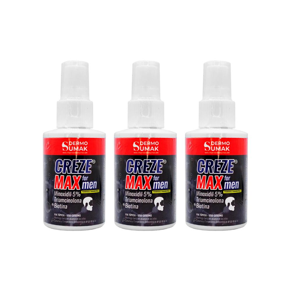 Locion Creze Max Formen Derma Prex 60ml 3 Unidades