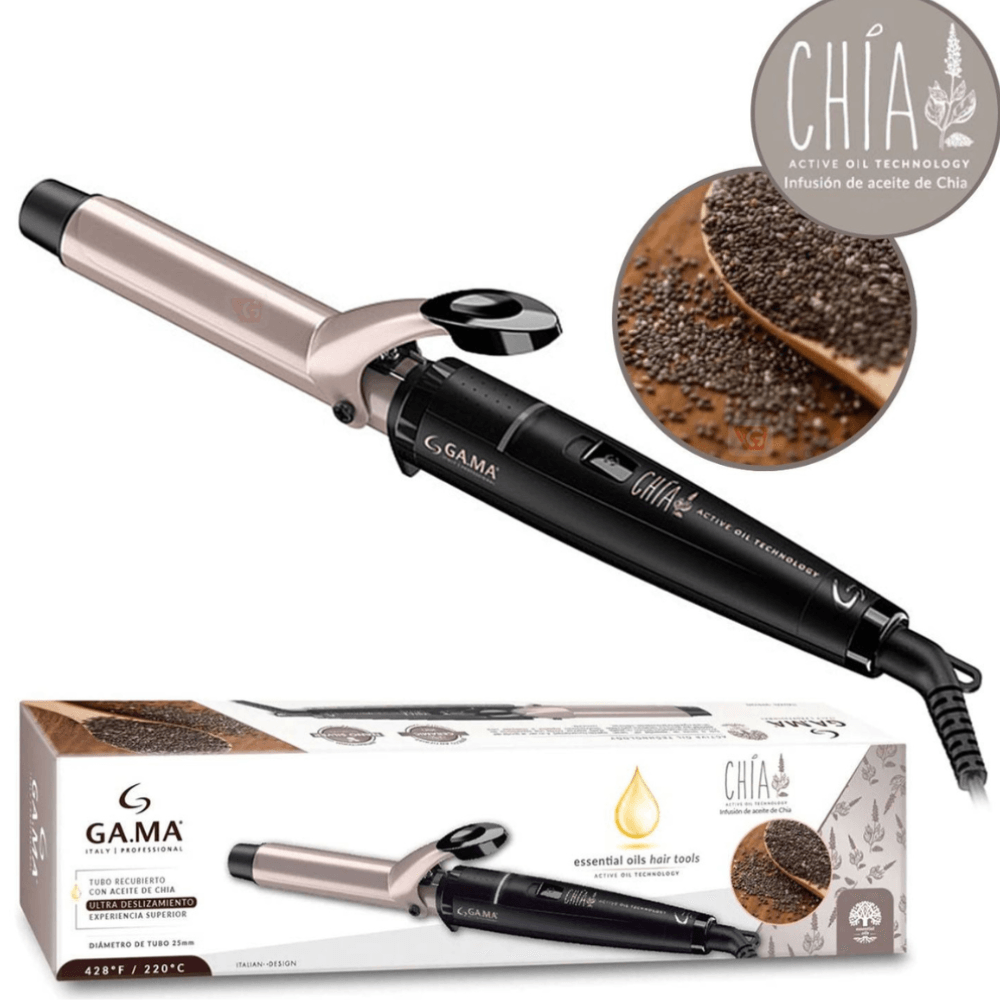 Rizadora de Cabello Gama con Esencia de Chia 25MM