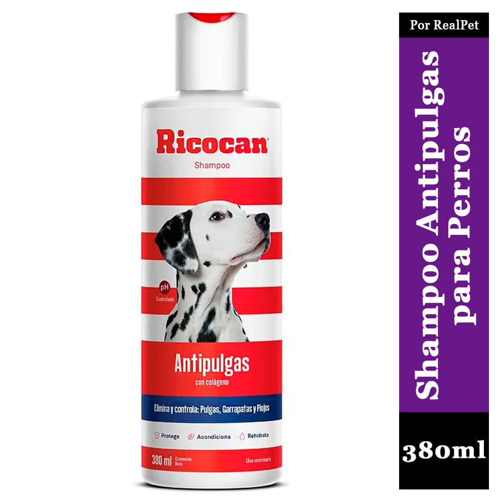 Shampoo para Perro Ricocan Antipulgas Garrapata Piojo 380 ml