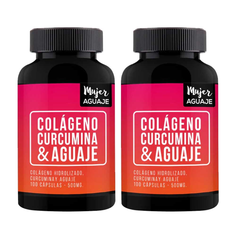 Colágeno, Curcumina y Aguaje 500 mg Mujer Aguaje Pack x 2