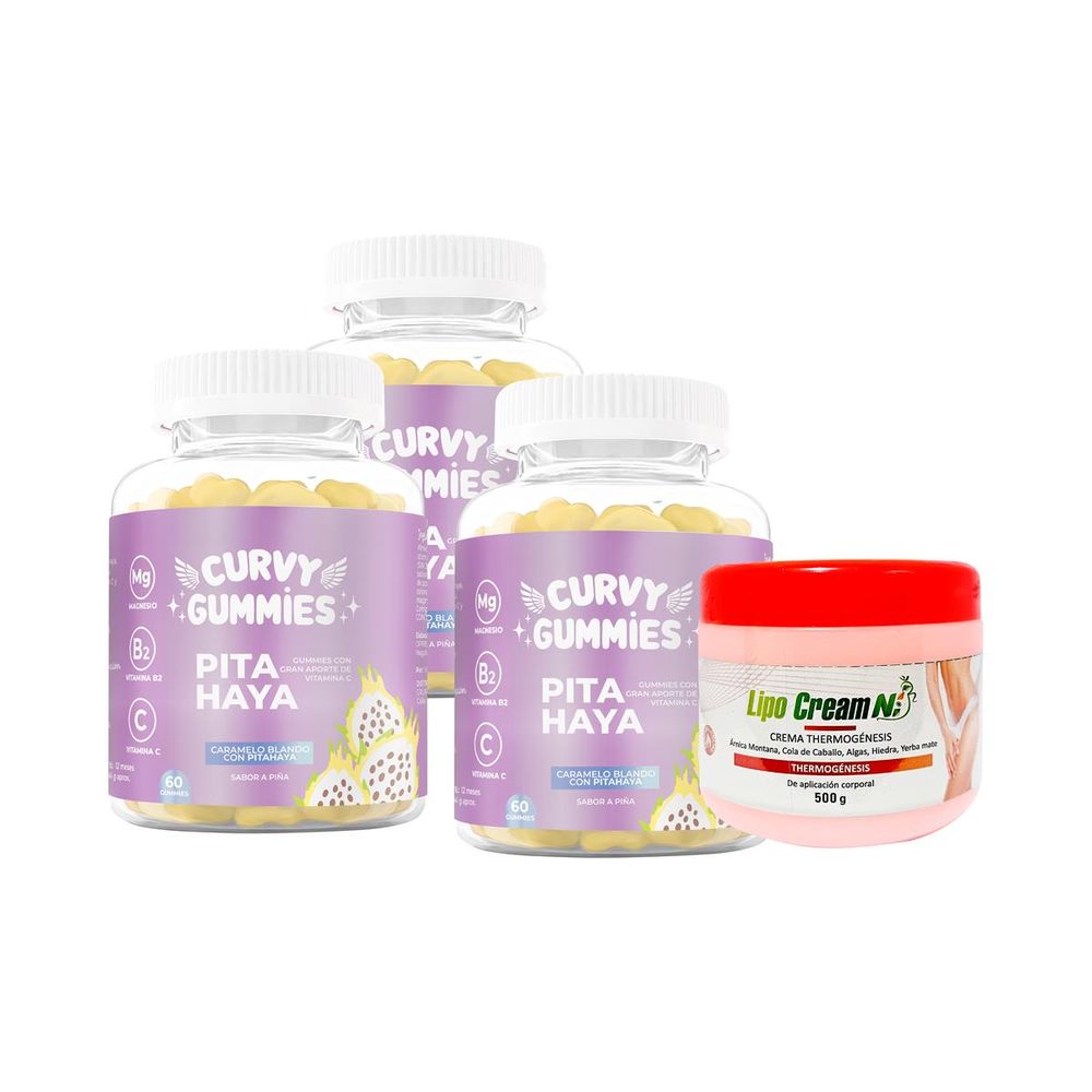 Suplemento Pitahaya 3 Uni + Crema Thermogenesis Roja Lipo Cream