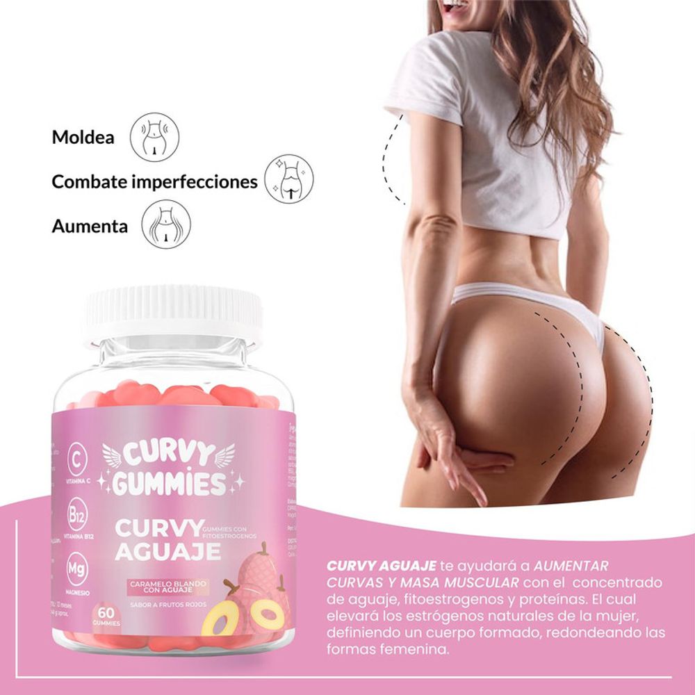 Suplemento Aguaje en Gomitas Curvy Gummies 60 Gomitas - Oechsle