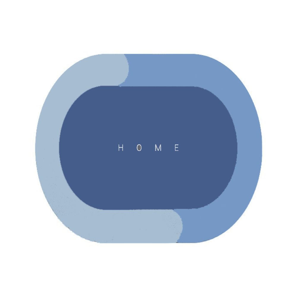 Alfombra Absorbente Circular Azul