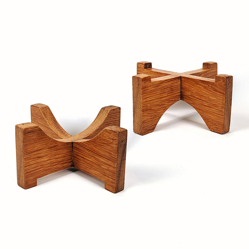 Parante en cruz de Madera Un Cuarto Verde para Plantas y Macetas hasta 14cm Parante en cruz de Madera Un Cuarto Verde para Plantas y Macetas hasta 14cm