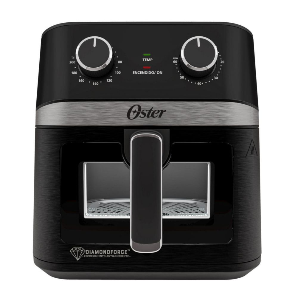 Freidora de Aire Oster 6L CKSTAF60WMDF con Revestimiento Diamondforce Negro
