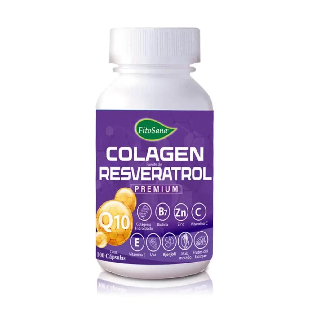 Colágeno Resveratrol y Q10 Premium FITOSANA (100 Cápsulas)