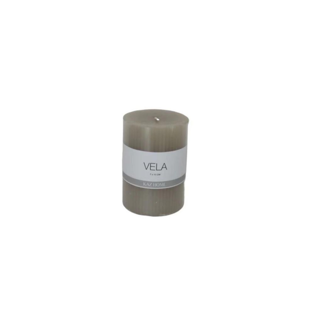 Vela Rayas Taupe 7 X 10Cm
