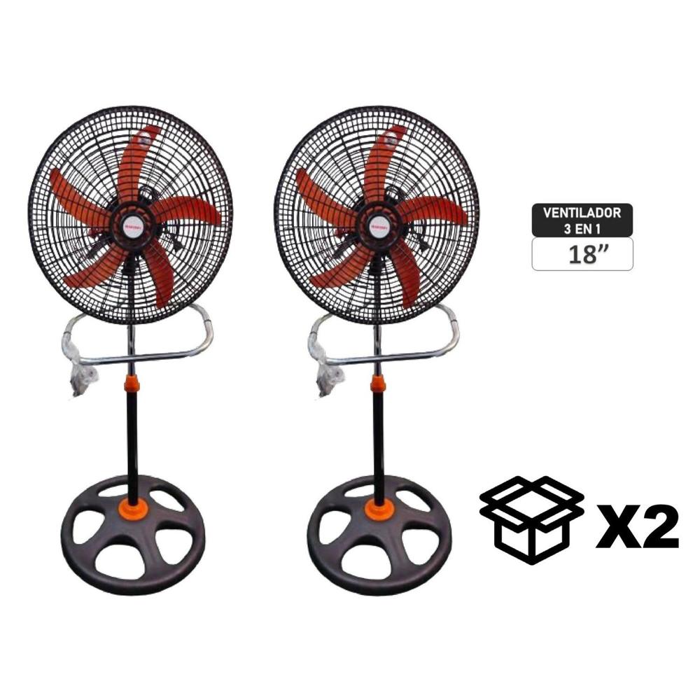 Ventilador Pedestal Marykey MK-18503P 3 en 1 de 18"" 2 U.N por caja color Naranja