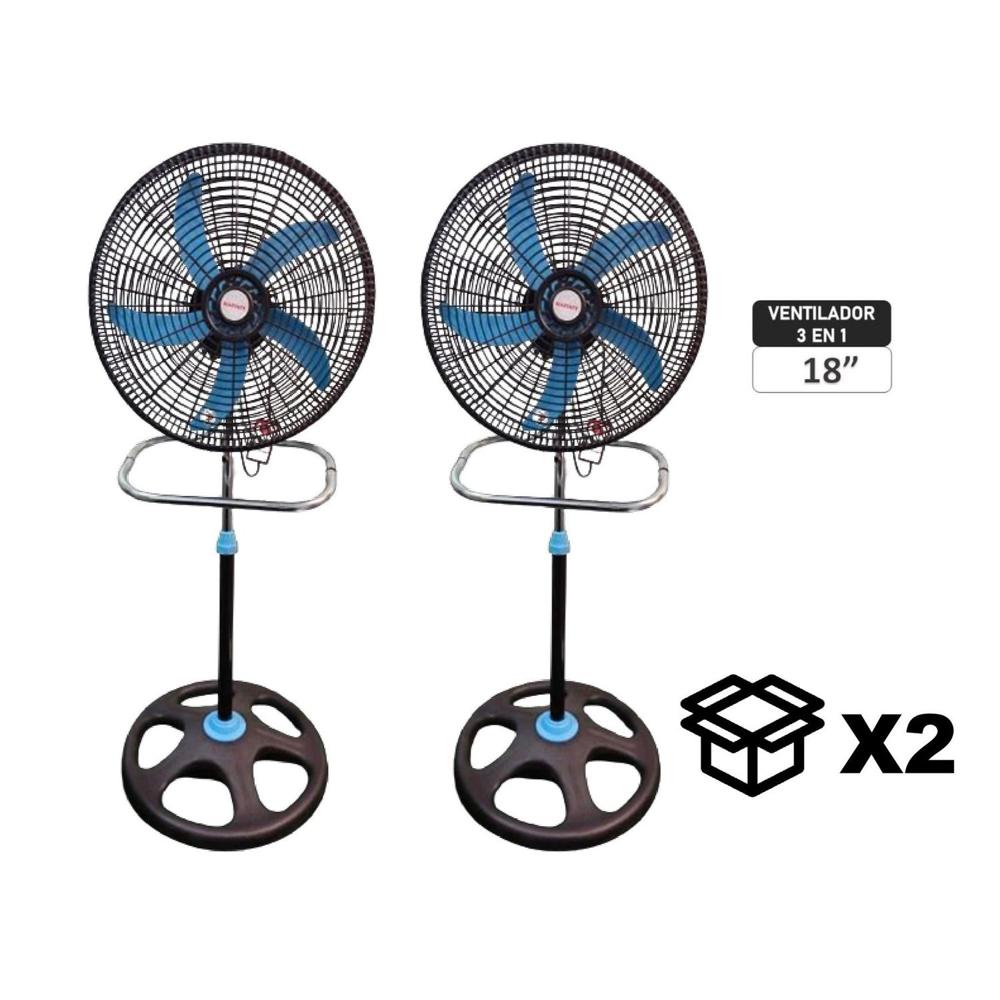 Ventilador Pedestal Marykey MK-18503P 3 en 1 de 18"" 2 U.N por caja color Azul