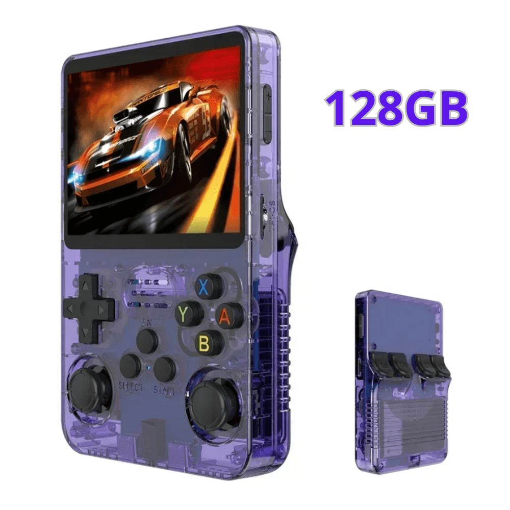 Consola R36S Portatil 128GB 30000 Juegos  Purpura