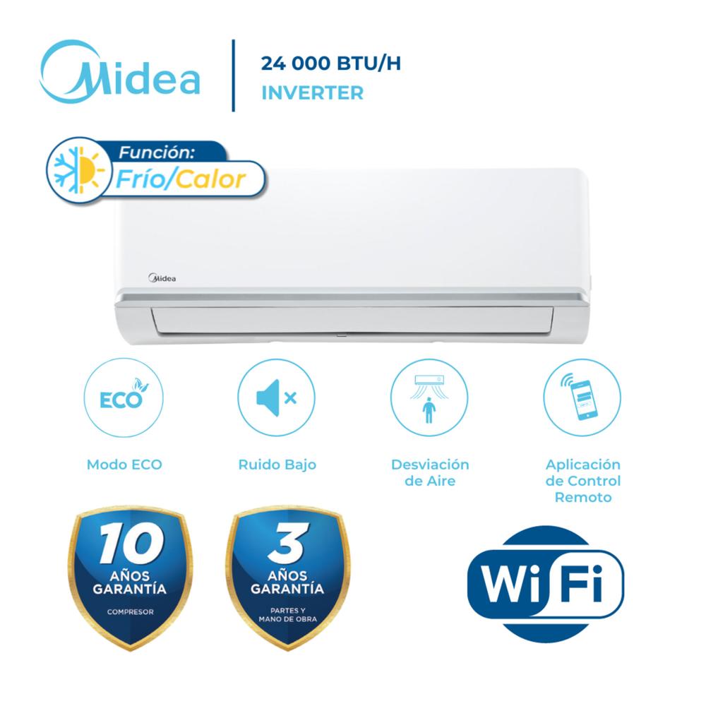 Aire Acondicionado Midea Split De 24,000 BTU/H Inverter Frío/Calor