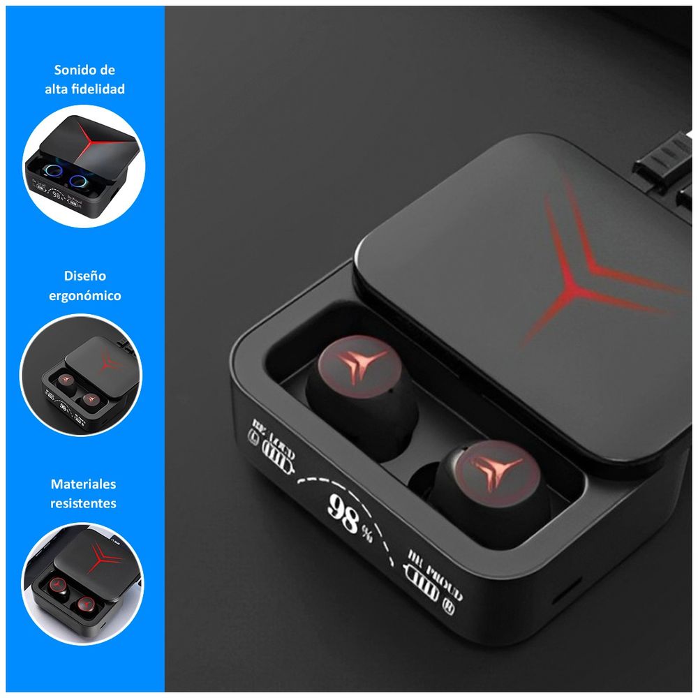 Audífonos Bluetooth 5,3 Gamer M88 | Negro - Oechsle