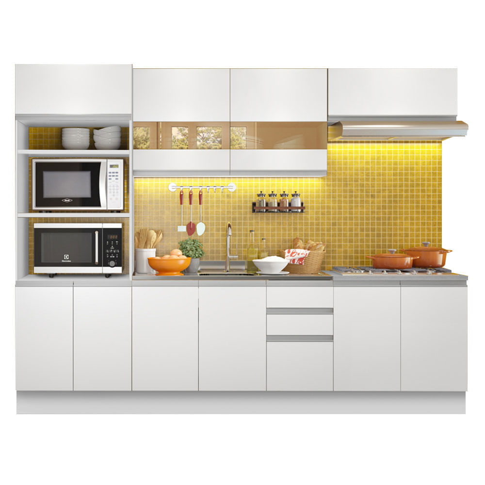 Mueble de Cocina Integral Atenas 270 cm Blanco 03