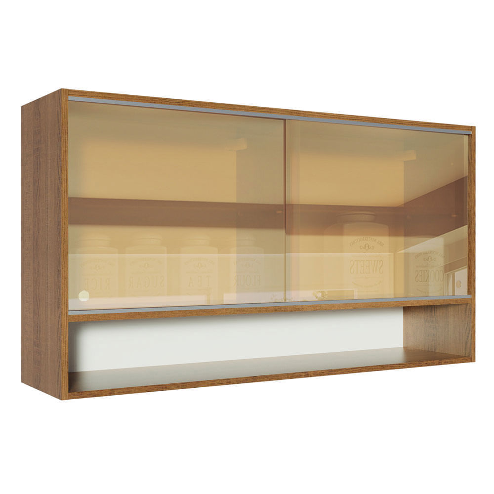 Alacena de Cocina 2 Puertas Corredizas de  Glamy 120 cm Marrón