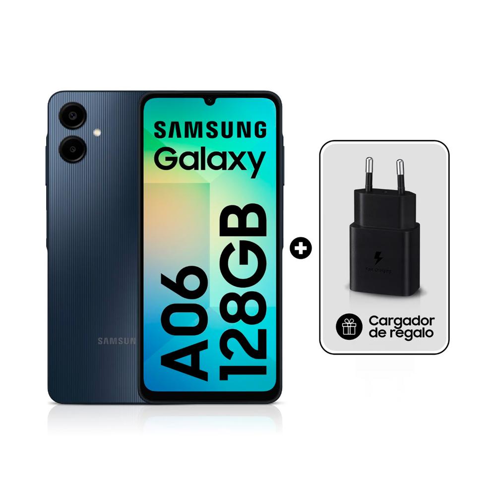 SAMSUNG GALAXY A06 128GB 4GB RAM NEGRO - INCLUYE CARGADOR 15W