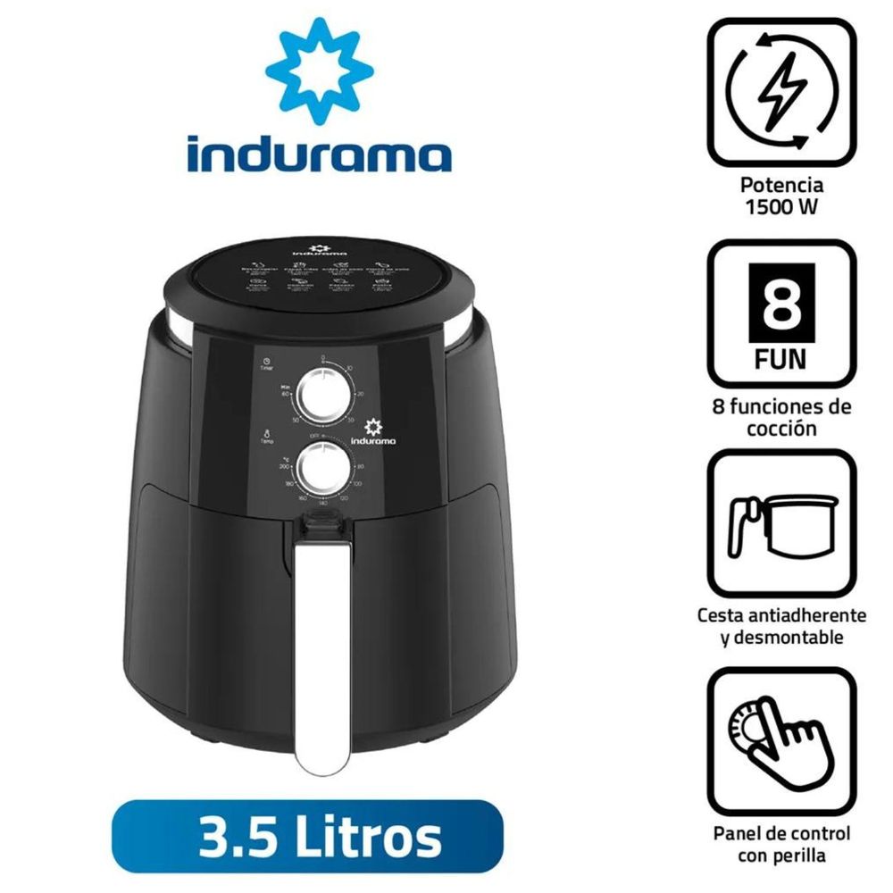 Freidora de Aire INDURAMA 3.5L FAI35MN Negro