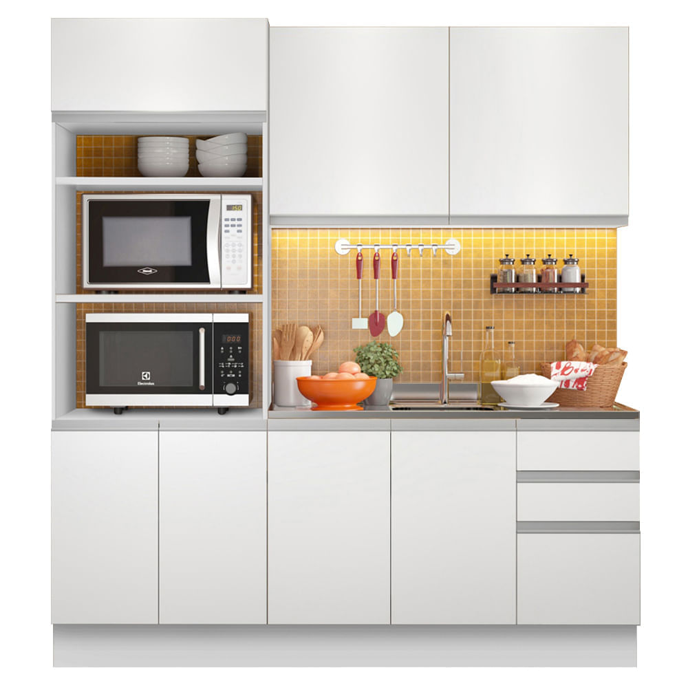 Mueble de Cocina Integral Laura 190 cm Blanco 02