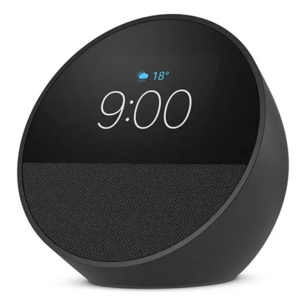 Echo Spot 2024 Amazon Despertador Inteligente con sonido vibrante Negro