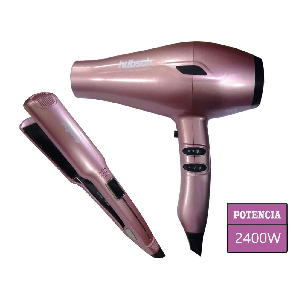 Secador de Cabello  Alisador Hubsch AC 2400W -Rosado