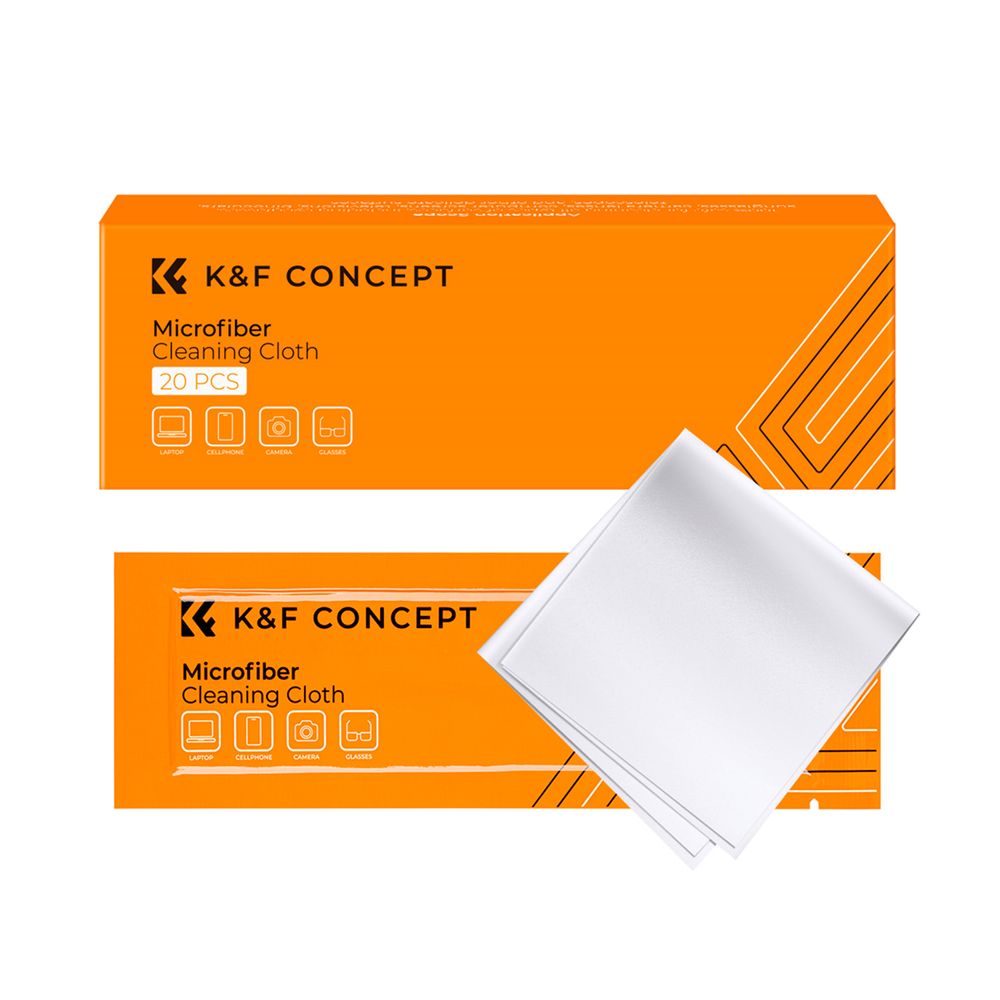 Kit de 20 paños microfibra 15x15cm - K&F Concept SKU.1615