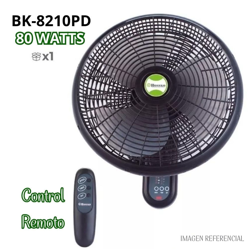 Ventilador De Pared Bossko 16” con Control Remoto BK-8210PD