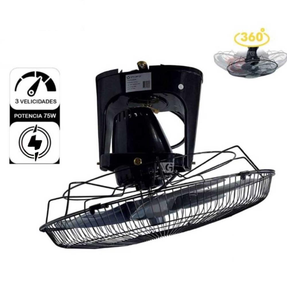 Ventilador Orbital de Techo Imaco OCF 7919 360° 18"" de 75 Watts