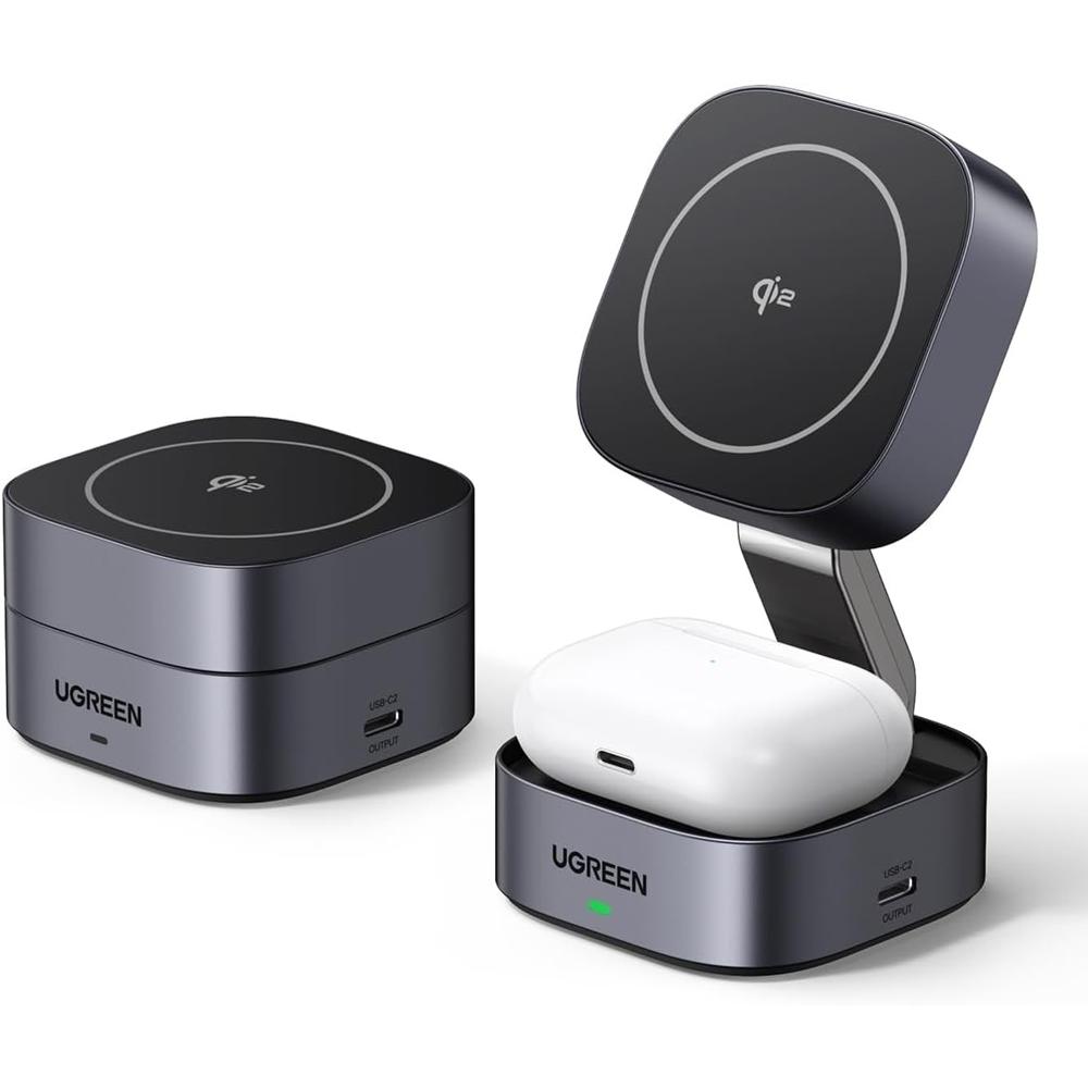 Cargador 15W Qi2 Inalámbrico Magnético Plegable Ugreen W702